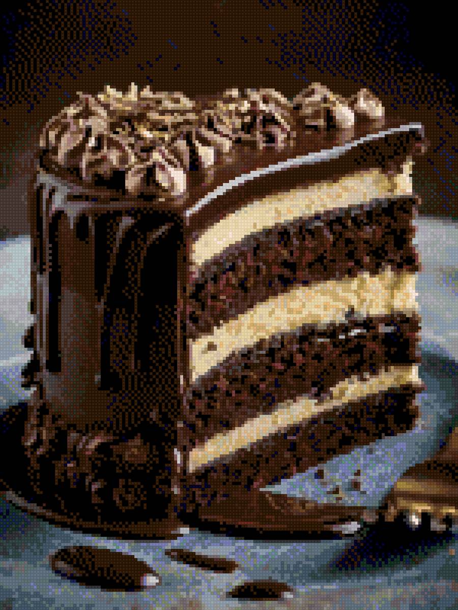 Торт шоколадный - торт, десерт, еда - предпросмотр