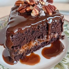 Схема вышивки «Шоколадный торт с орехами»