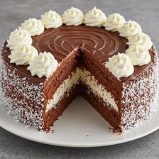 Схема вышивки «Шоколадно-сливочный торт»