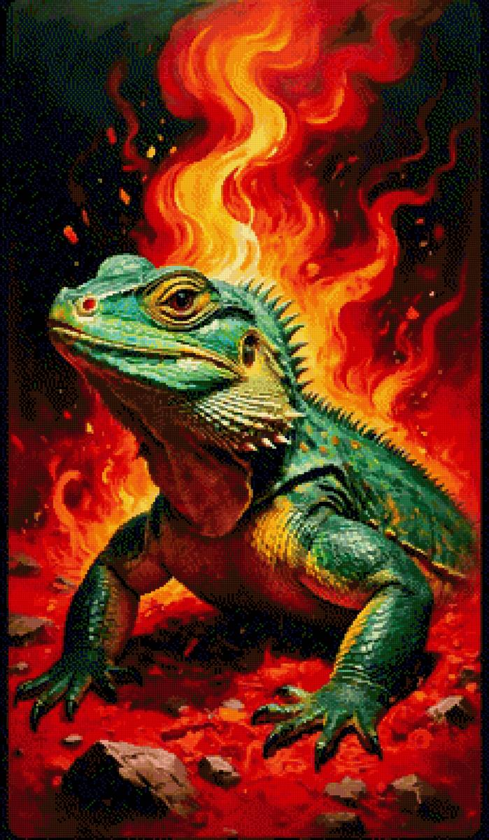 Огонь - ящер - предпросмотр