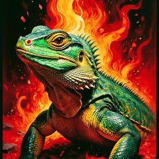 Схема вышивки «Огонь»