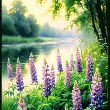 Схема вышивки «Утро»