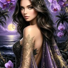 Схема вышивки «Мисс Орхидея»