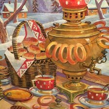 Схема вышивки «Русское чаепитье»