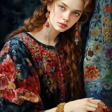 Схема вышивки «Русская красота»