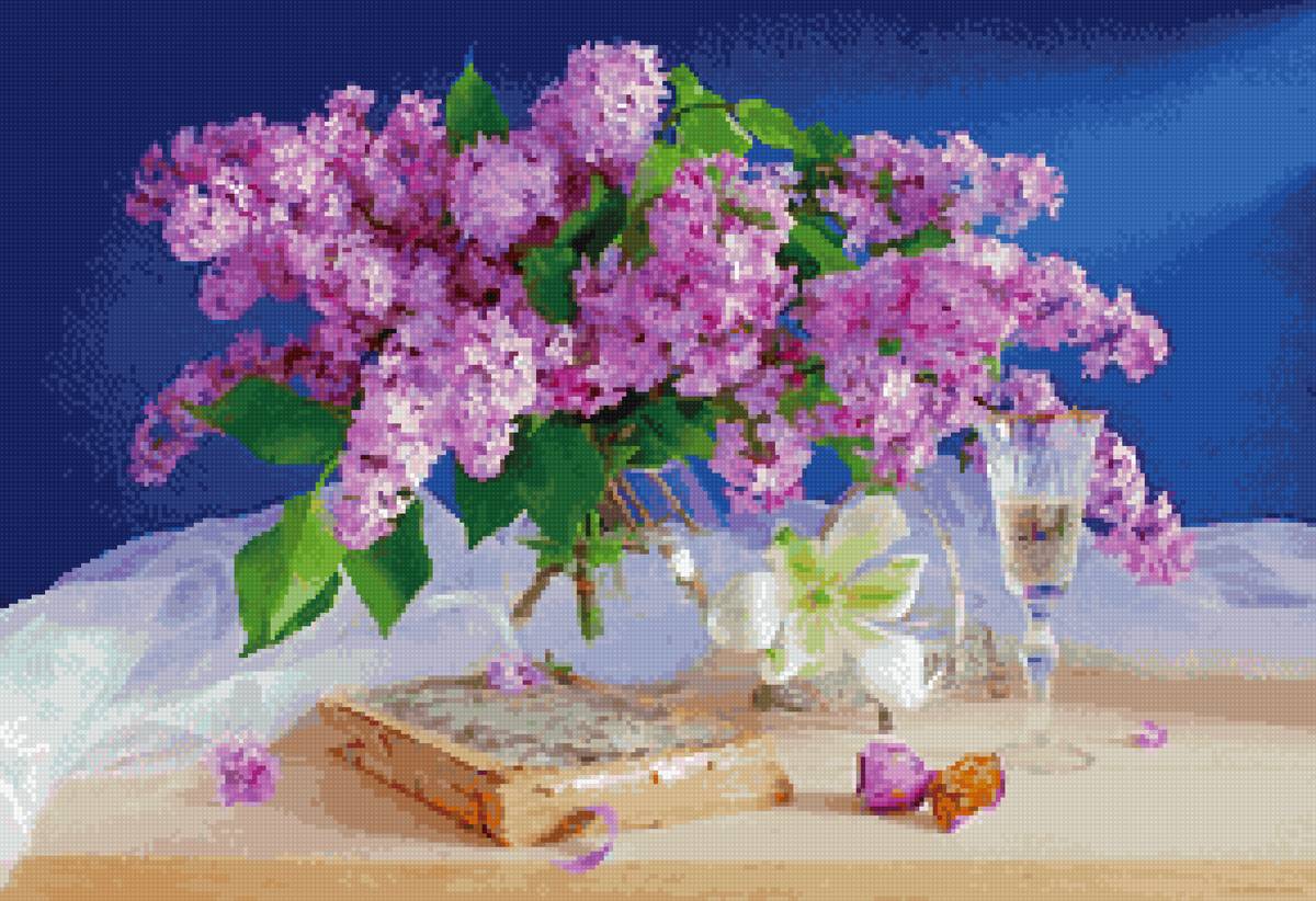 Букет сирени - букет, живопись, картина, цветы - предпросмотр