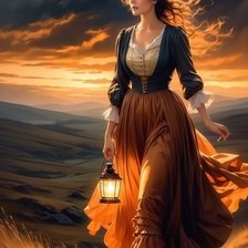 Схема вышивки «Девушка»