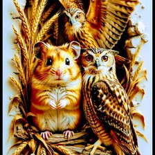 Схема вышивки «Хомяк»