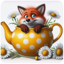 Схема вышивки «Лисёнок в чайнике»