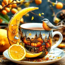 Схема вышивки «чай с лимоном»