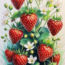 Схема вышивки «Земляника»