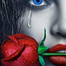 Схема вышивки «Chica con rosa»