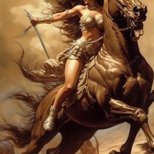 Схема вышивки «Воительница»