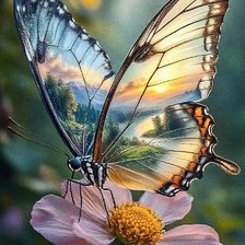 Схема вышивки «Лето в бабочке»