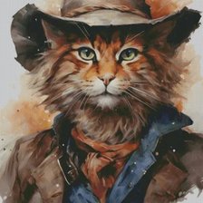 Схема вышивки «chat cowboy»