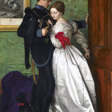 Схема вышивки «The Black Brunswicker by  John Everett Millais»