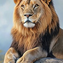 Схема вышивки «лев»