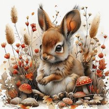 Схема вышивки «заяц»