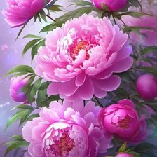 Схема вышивки «Пионы»