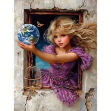 Схема вышивки «весь мир  на ладони»