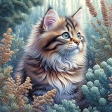 Схема вышивки «кошки»