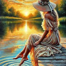 Схема вышивки «Летним вечером»