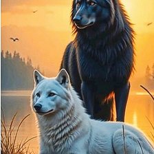 Схема вышивки «Волки»