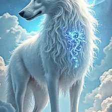 Схема вышивки «Белая волчица»