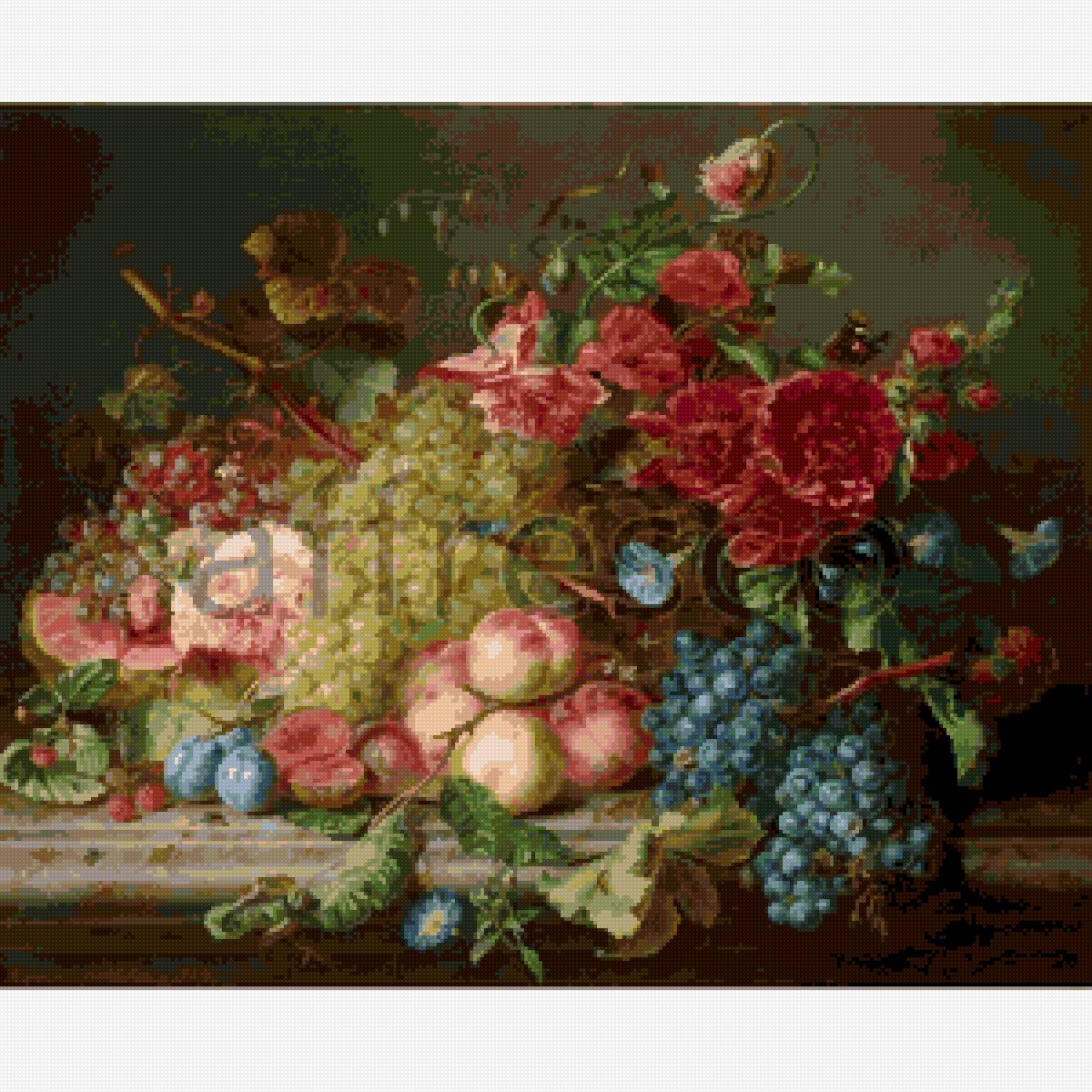 №2911012 - цветы фрукты натюрморт - предпросмотр