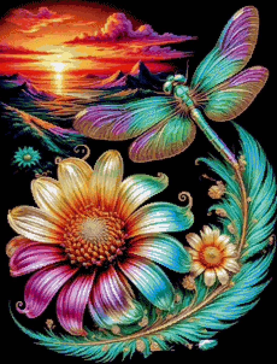 Рисунок - стрекоза - предпросмотр