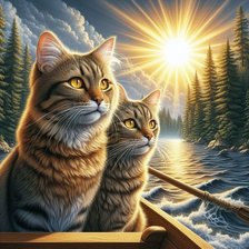 Схема вышивки «кошки»