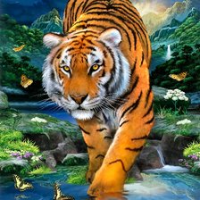 Схема вышивки «Тигр»