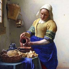 Схема вышивки «Молочница Вермеер»