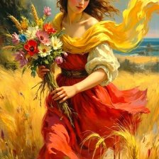 Схема вышивки «flower girl»