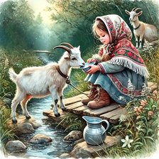 Схема вышивки «На водопое»