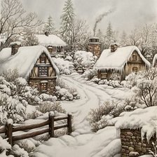 Схема вышивки «Зима»