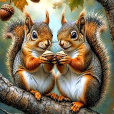 Схема вышивки «Вкусные жёлуди»