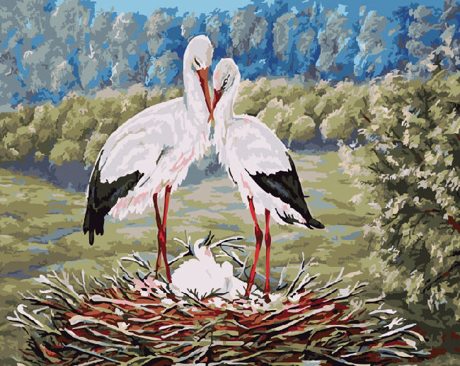 семья аистов - оригинал