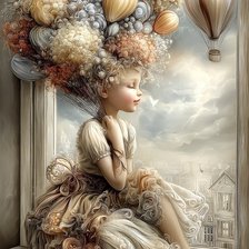 Схема вышивки «Ballon girl»