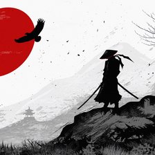 Схема вышивки «Самурай силуэт»