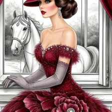 Схема вышивки «женский образ»