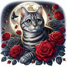 Схема вышивки «кошки»