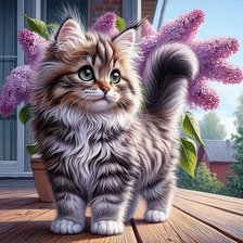 Схема вышивки «кошки»