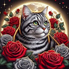 Схема вышивки «кошки»