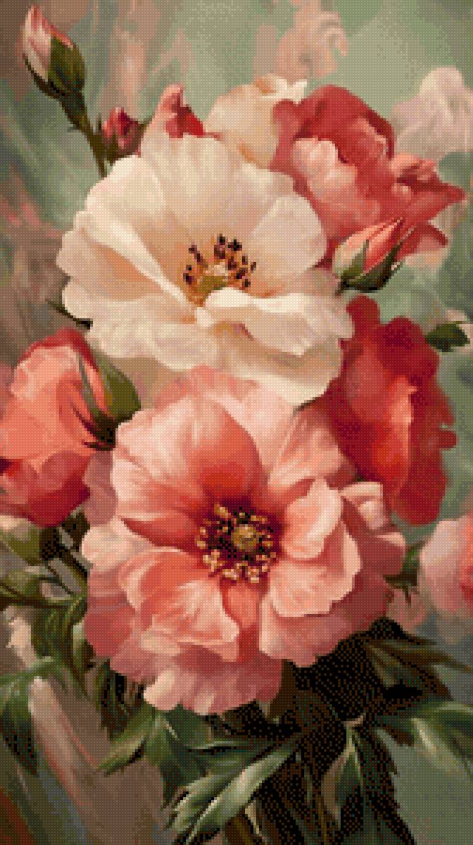 Peonias - peonias, flores - предпросмотр