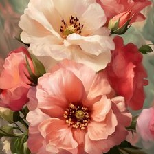 Схема вышивки «Peonias»