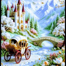 Схема вышивки «Горы»