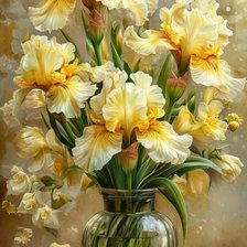 Схема вышивки «букет ирисов»