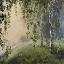 Схема вышивки «Березы»