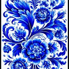 Схема вышивки «Гжель»